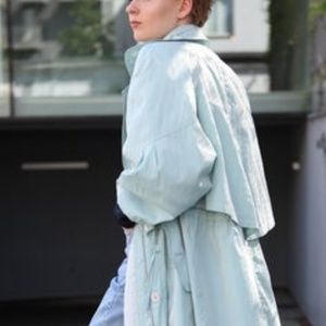 Vintage Blue Stretch Twill Coat